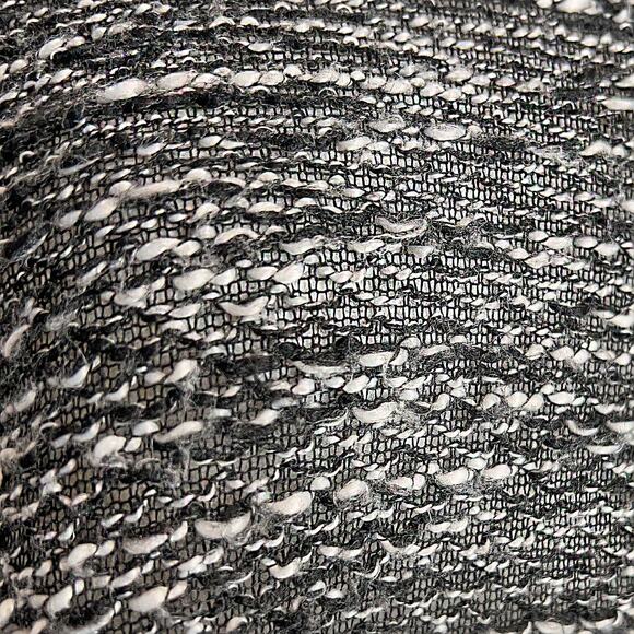 FRENCH LAUNDRY V-Neck Knit Poncho Sweater (Charcoal | Size OS) - Picture 6 of 7